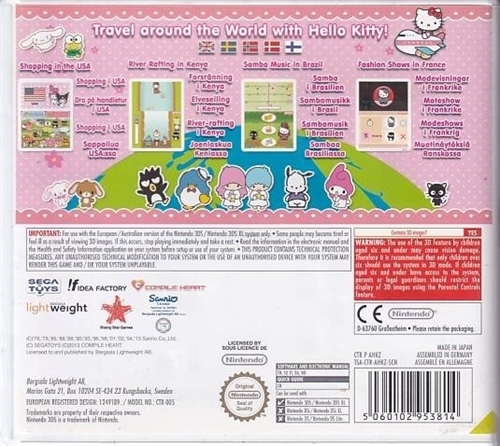 Around the World With Hello Kitty and Friends - Nintendo 3DS Spil - (A Grade) (Genbrug)